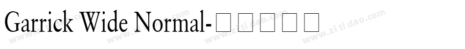 Garrick Wide Normal字体转换